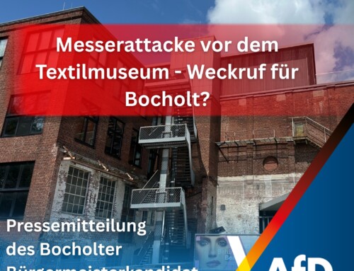 Pressemitteilung des AfD-Bürgermeisterkandidaten Ludger Bußkamp zur Messerattacke in Bocholt