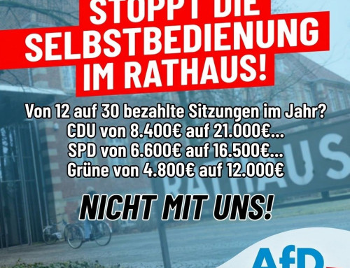 Stoppt die Selbstbedienung im Rathaus!